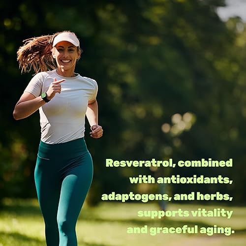 Miniatura 4 de Complejo de resveratrol 2,000 mg, 240 cápsulas vegetales  Trans-resveratrol extra fuerte con NAD, quercetina, curcumina, semilla de uva y más