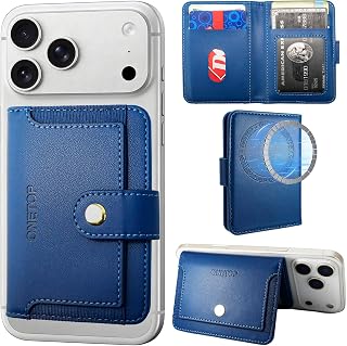 ONETOP for MagSafe Wallet,Magnetic Phone Wallet with 5 Card Slots,Blue