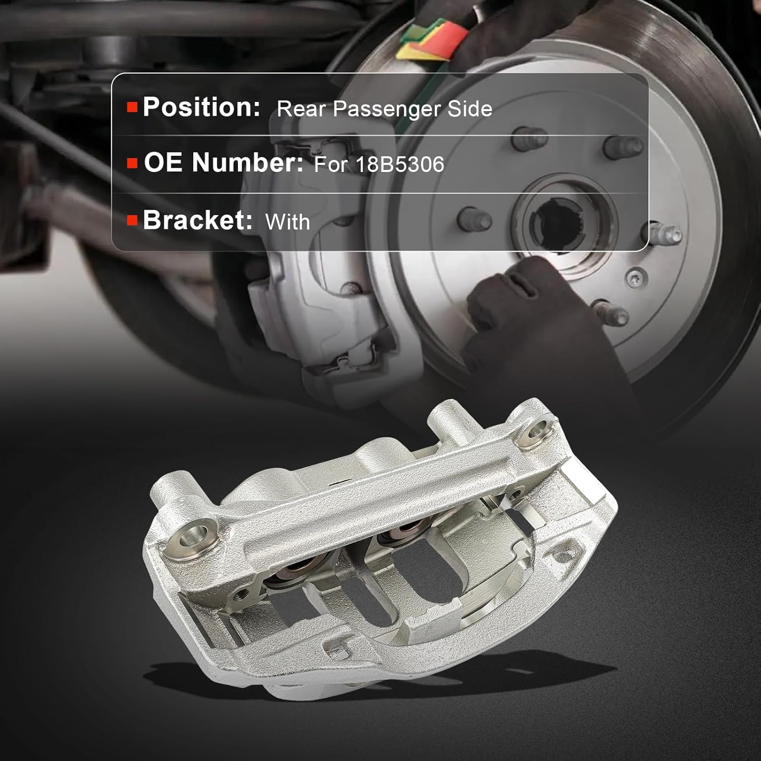 cciyu Rear Right Brake Caliper Assembly w/Bracket 18B5306 For Chevy For Silverado 2500 HD/For Silverado 3500 HD/For Suburban/For Suburban 3500 HD,For GMC For Sierra 2500 HD/For Sierra 3500 HD