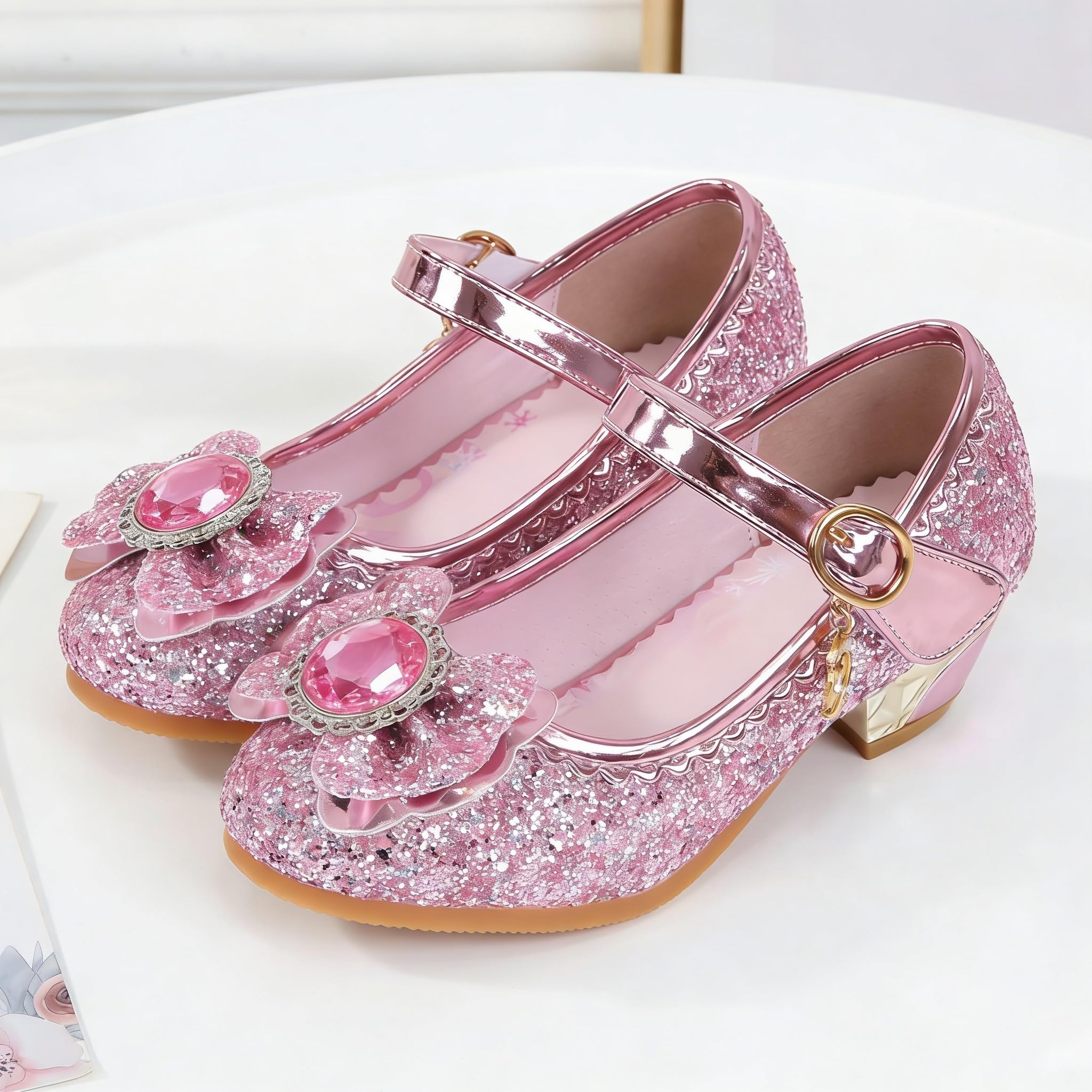 New front Zapatos de Fiesta de Princesa Zapatos de tacón de Princesa para niñas Zapatos de Fiesta Zapatos de Princesa Zapatos Elegantes