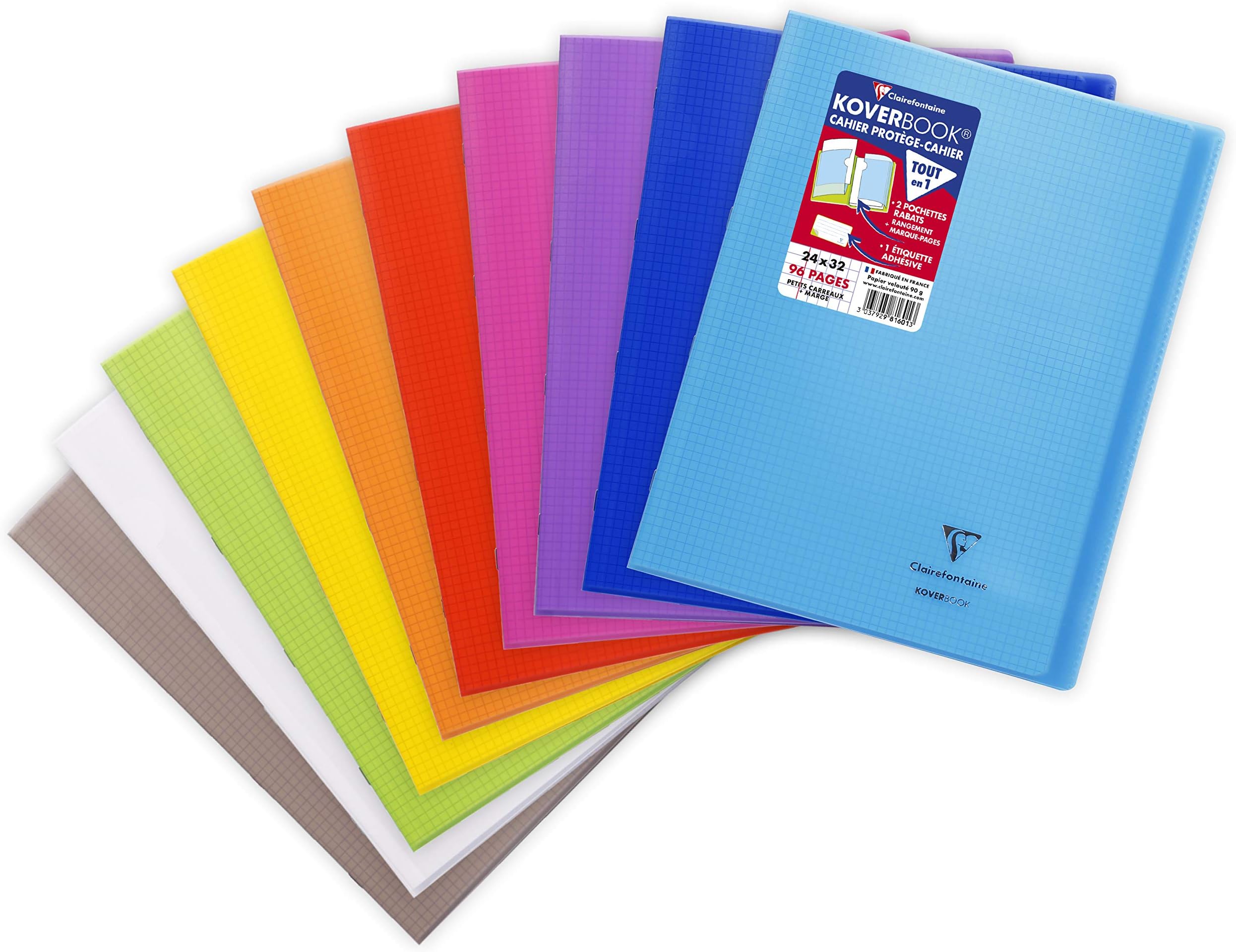 Clairefontaine 308368C Un Cahier Agrafé Mimesys PASTEL - 24x32 cm - 96