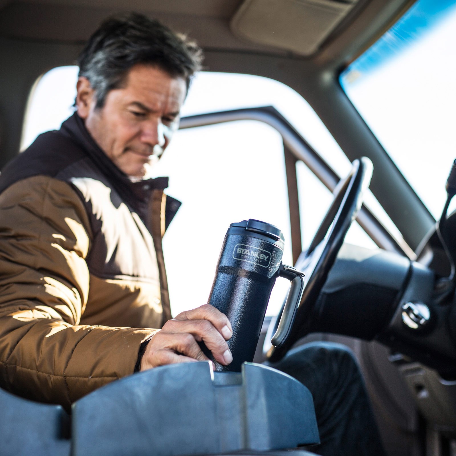 Caneca a vácuo Stanley Adventure Travel 473 ml tamanho único azul