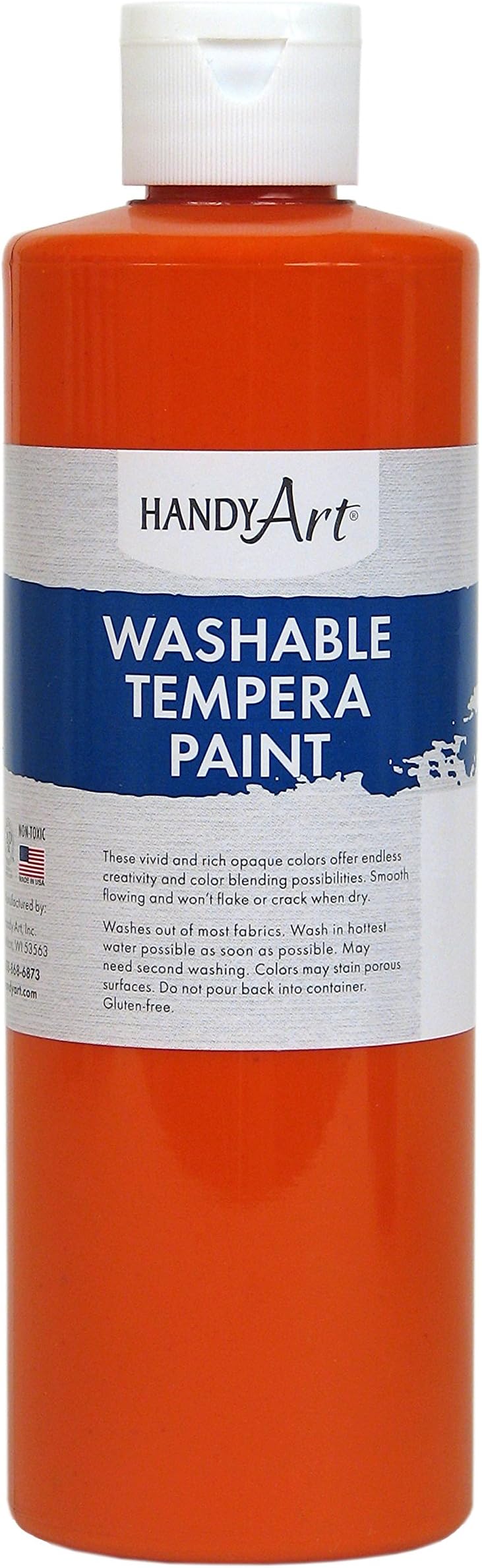 Washable Paint 16 ounce, Orange