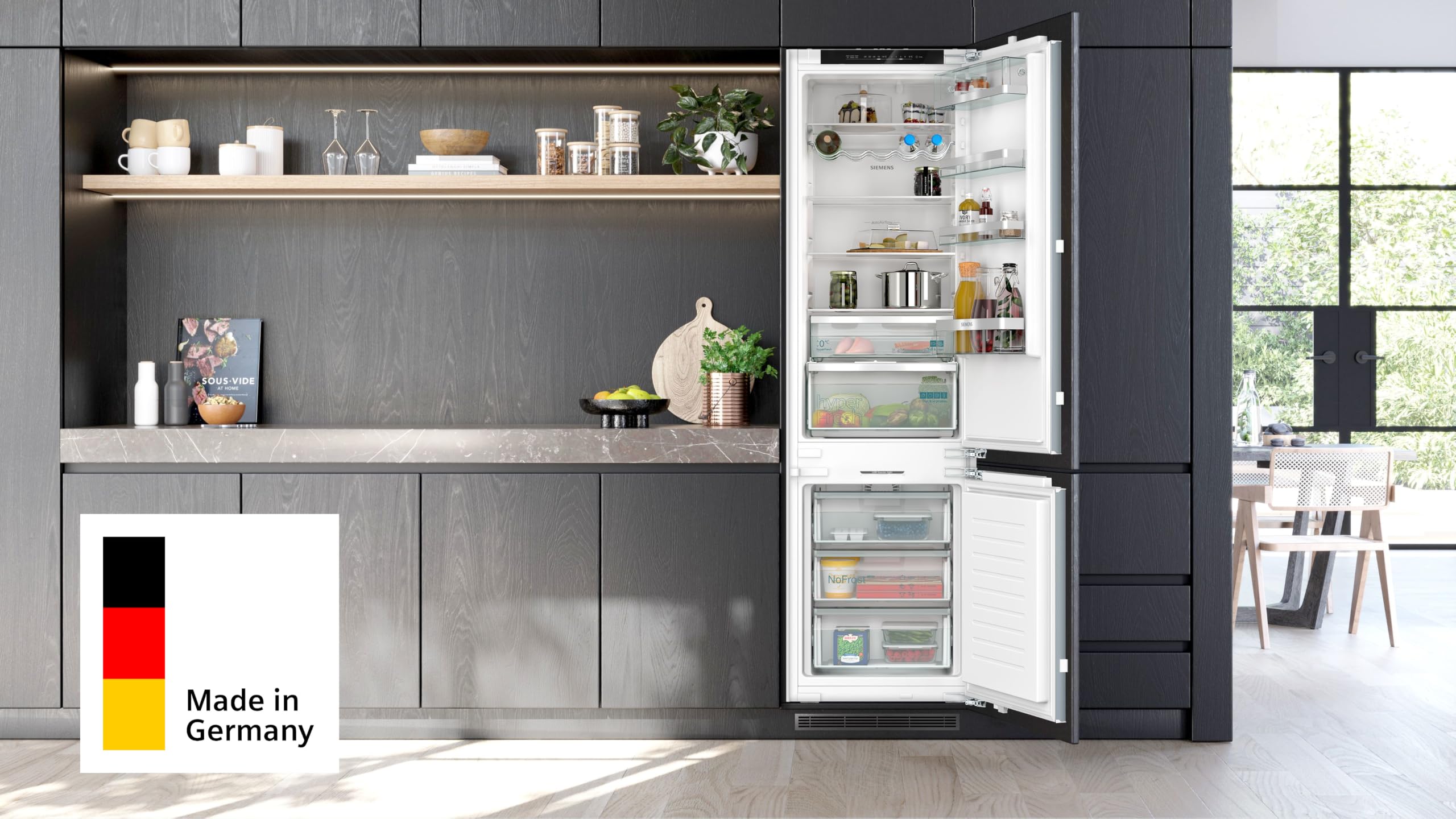 Siemens iQ500 Einbau-Kühl-Gefrier-Kombination 194 x 56 cm Nische KI96NADC0