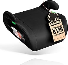 Kindersitzerhöhung nach neuster i-Size Norm R129 Schwarz Sitzerhöhung (125-150cm) Kinder Auto BigDean