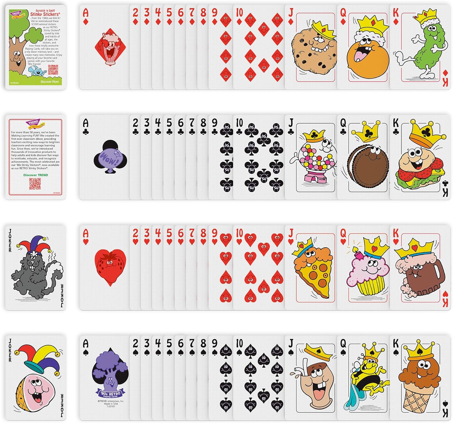 Trend Enterprises 80's Retro Playing Cards