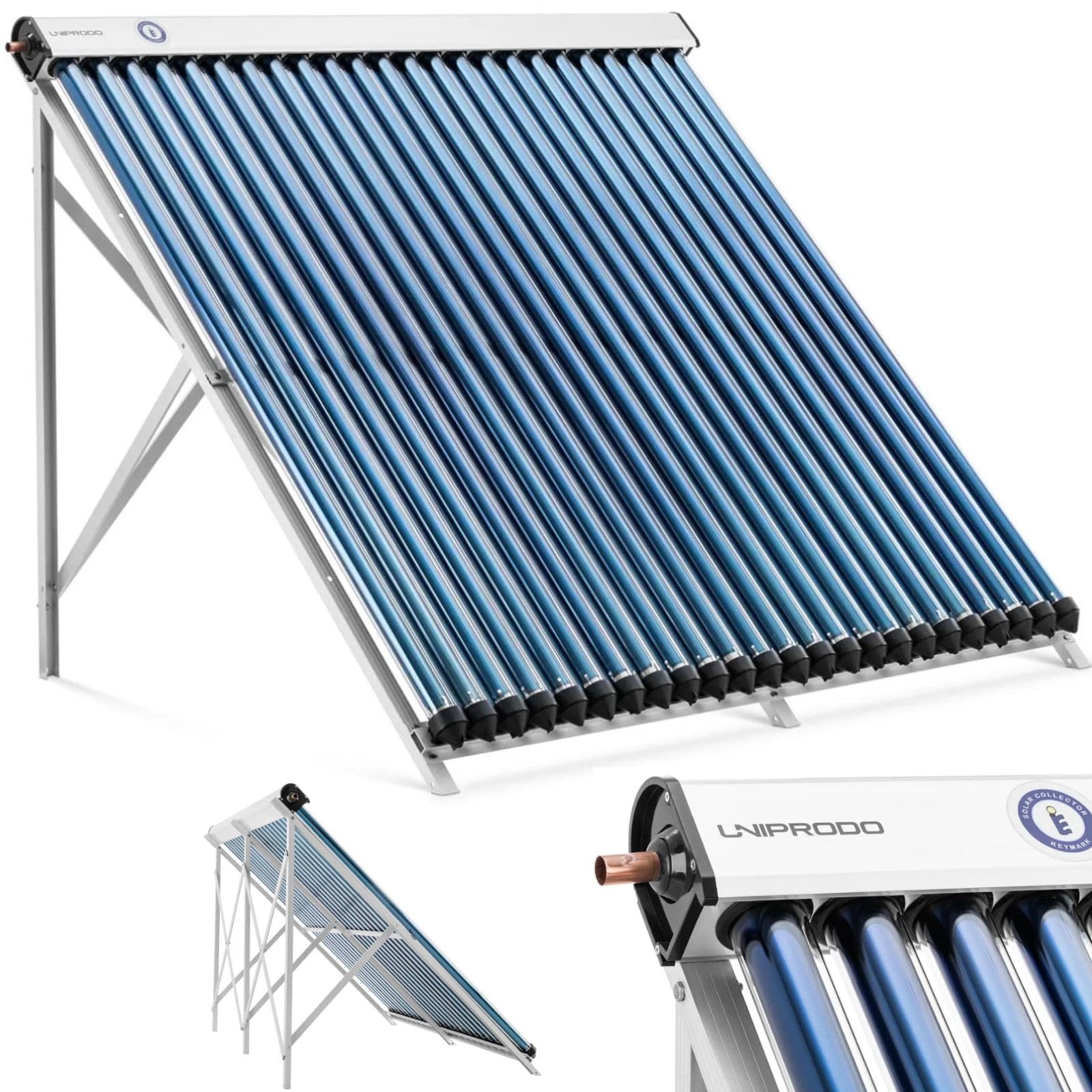 UNI_STC_03 Colector solar de tubos Energía térmica solar 24 tubos 200 - 240 L 1.92 m² -45 - 90 °C Placa solar de tubos