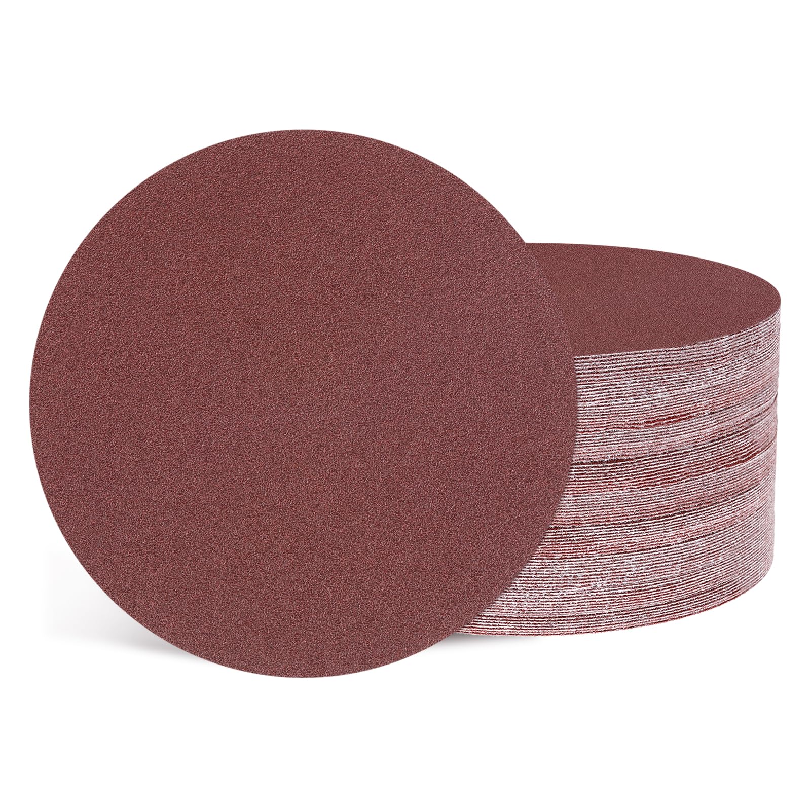 Kozelo 300 Pcs Sanding Discs 50 mm 36 Grit Hook and Loop Random Orbital Sandpapers Suitable for Drywall Sander Wood Metal Furniture, Red