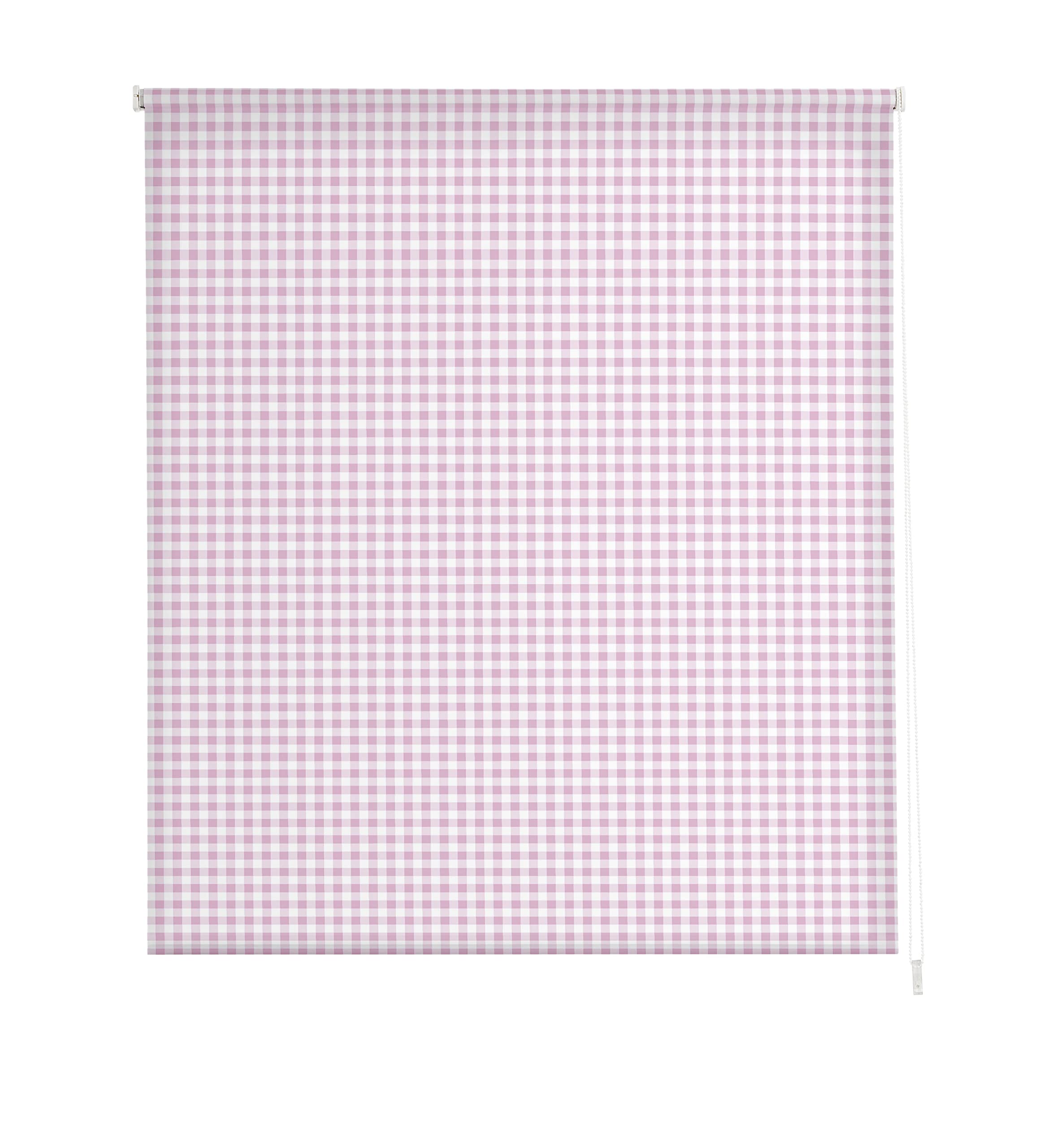 Estoralis Kitchen | Roller Blind Modern Design | Translucent Digital Print | Vichy-2 Model | Pink | 80 x 180 cm (W/H) Fabric Size 77 x 175 cm | Blinds for Windows and Doors