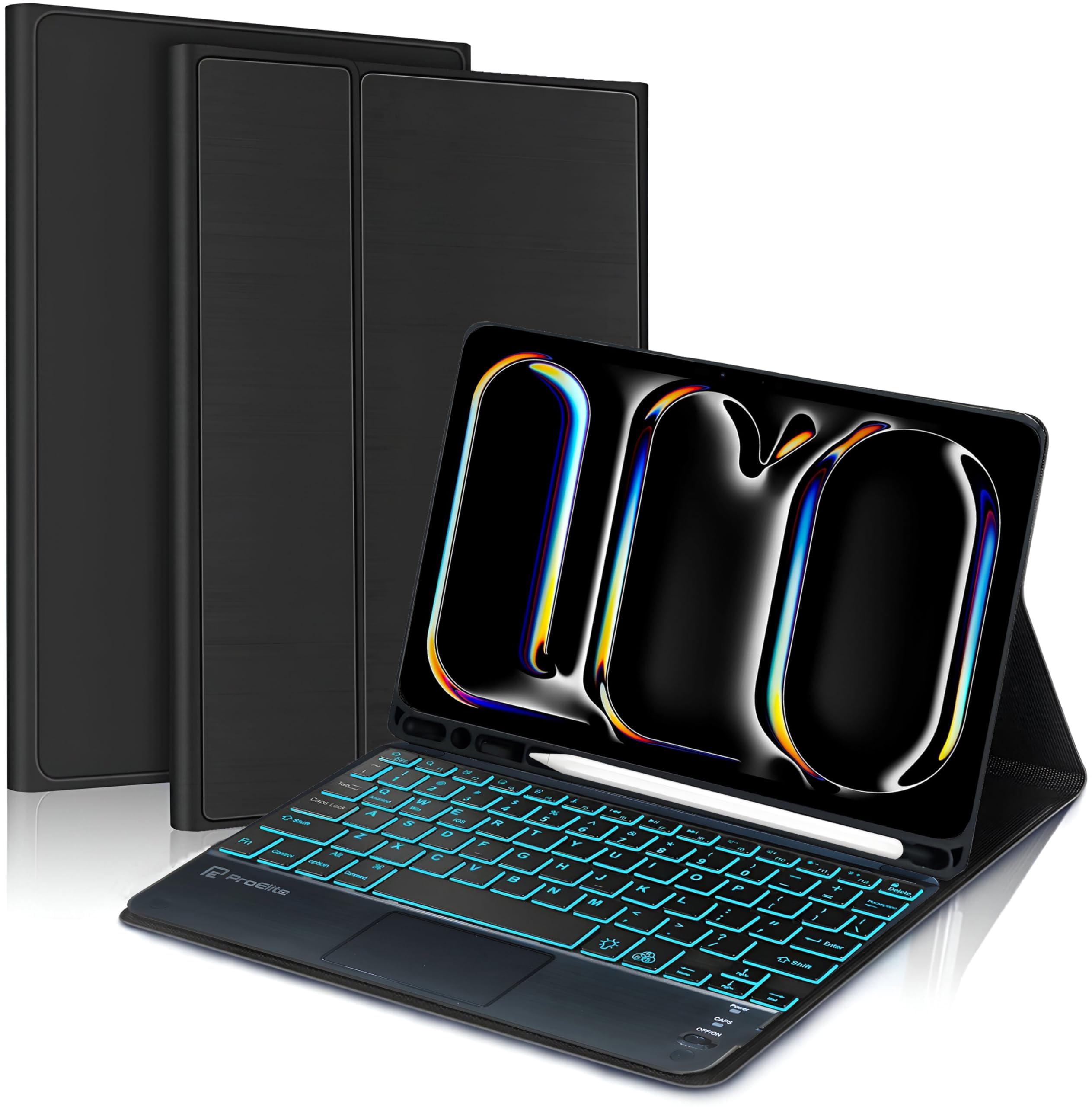 ProElite TouchPad Keyboard case for Apple iPad Pro 13 inch 2024 M4 with Pencil Holder, Magnetic Detachable TouchPad Bluetooth Keyboard Built-in 7-Colors Backlit, Black (B0D8SWW9M4) Amazon Price History, Amazon Price Tracker