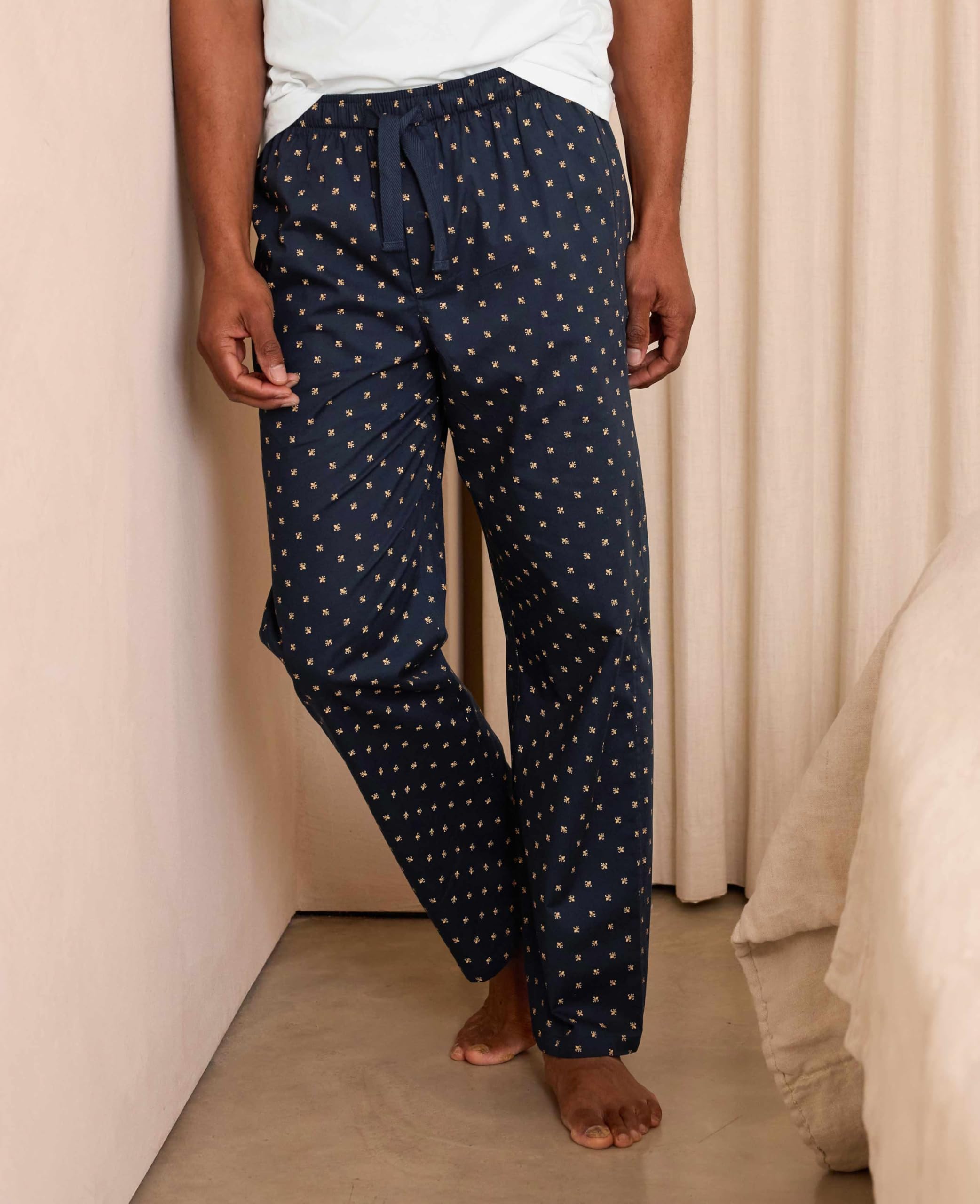 The Savile Row Company London Pantalon de pyjama 100% coton brossé doux pour homme
