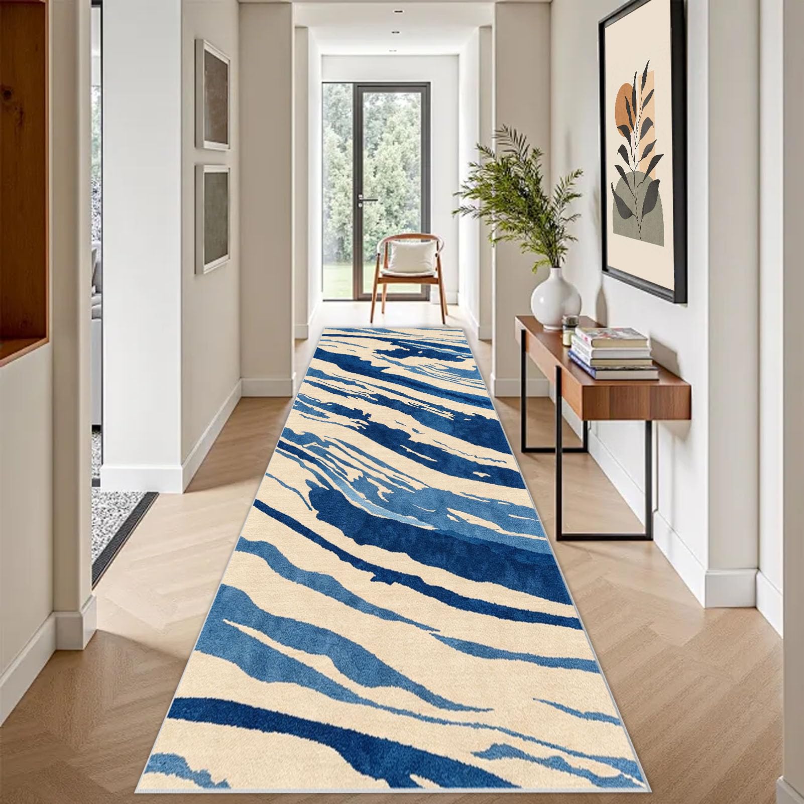 Tapis Couloir Long 80 x 400 cm Lavable en Machine