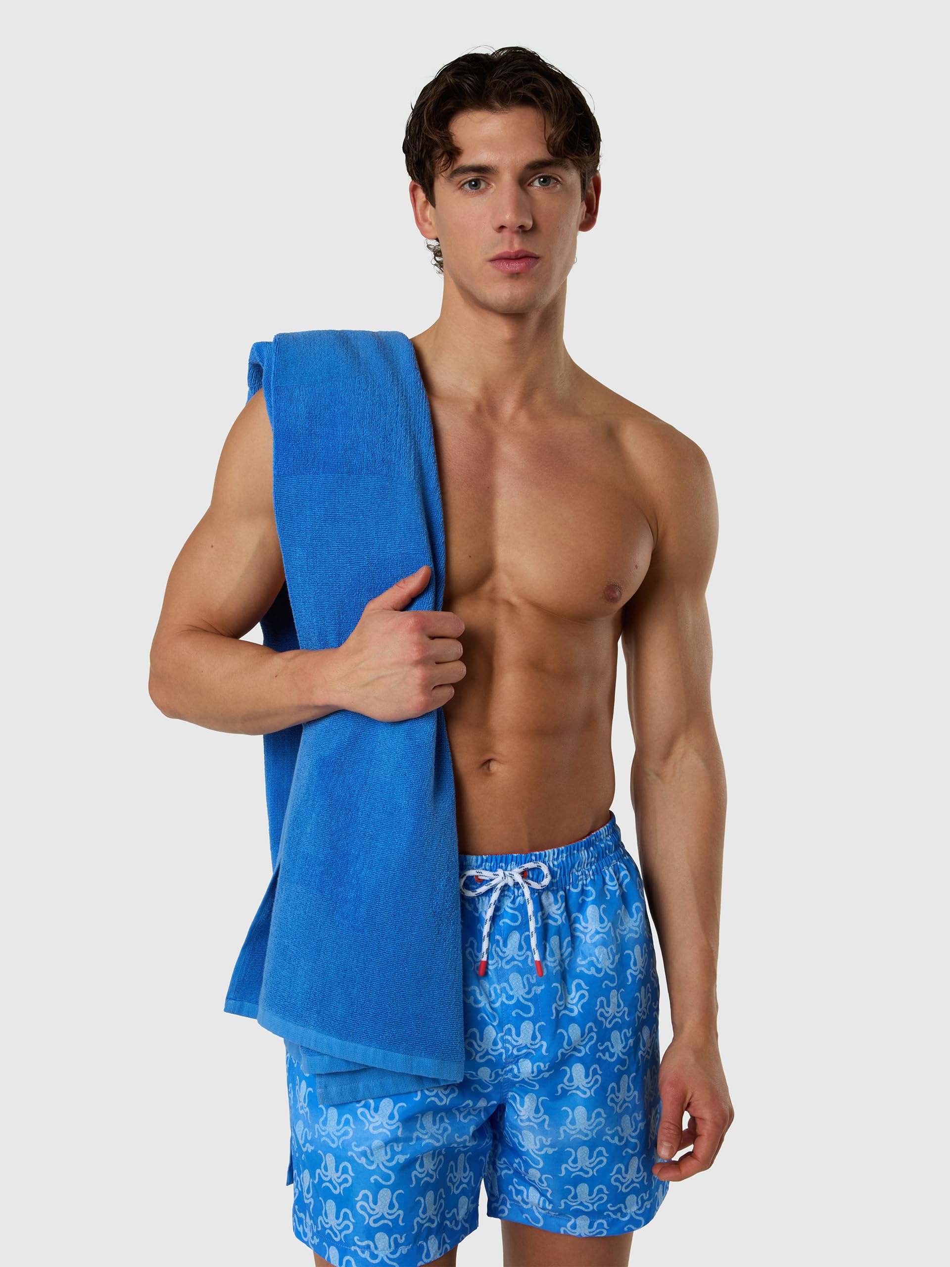 NORTH SAILS Boxer Mare Uomo in Repreve® con Stampa Oceanica all Over