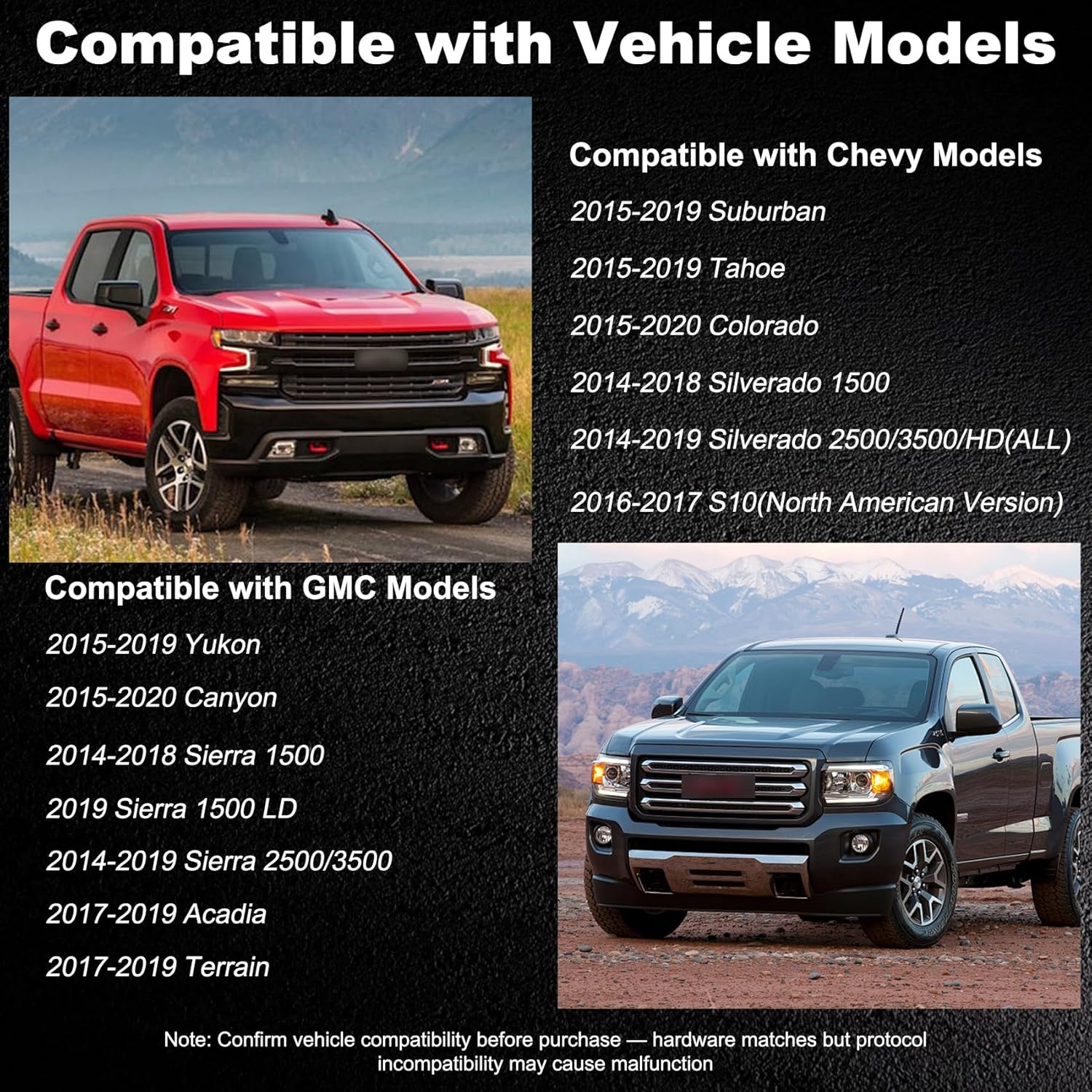 8'' DJ080PA-01A LCD Touch Screen Replacement for MyLink/GMC IntelliLink System (55 Pin) - Compatible with 2015-2018 Chevy Silverado Suburban Tahoe/GMC Yukon Sierra, 800×480P Display, 2-Year WTY