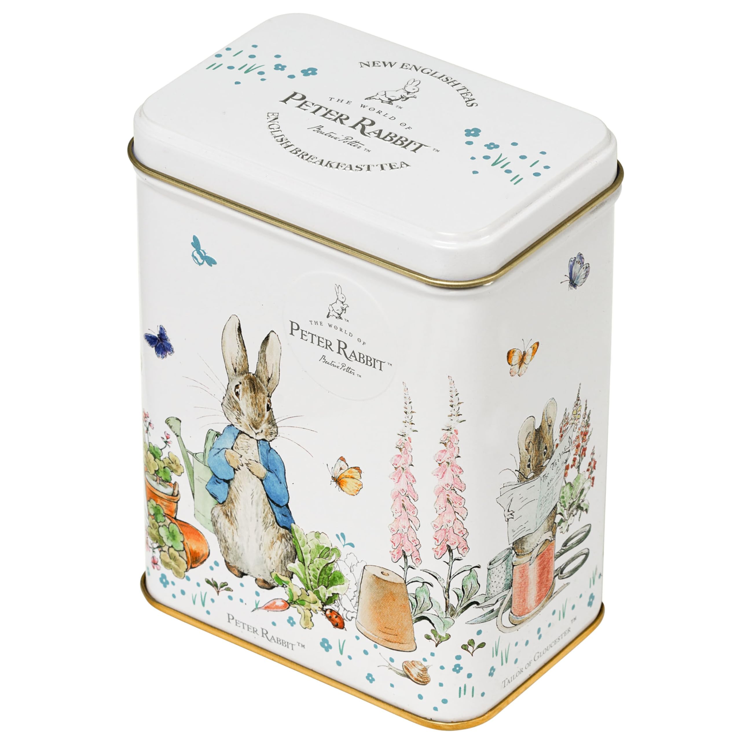 New English Teas Beatrix Potter Peter Rabbit Tin with teabags BP12
