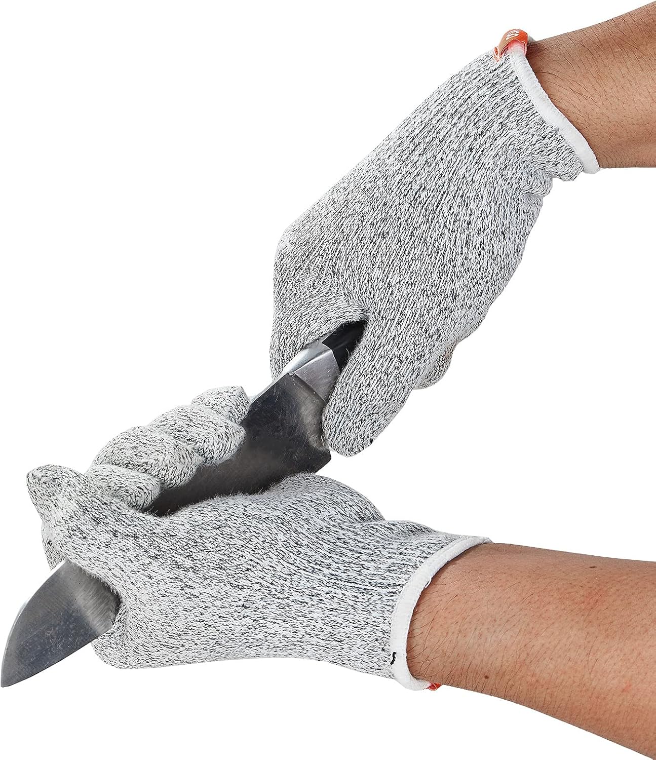 Vgo... 2-Pairs ANSI Level 3 Cut Resistant Gloves EN388 Certified Hand Protection Gloves (Size L, Grey, SK2131) - - 