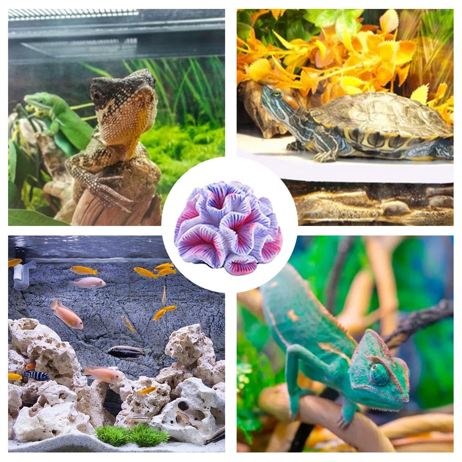 Corail de mer Artificiel pour travaux manuels, Petits coraux, décoration paysagère, décoration de Paysage pour Aquarium, Bureau, Terrarium d'animaux et