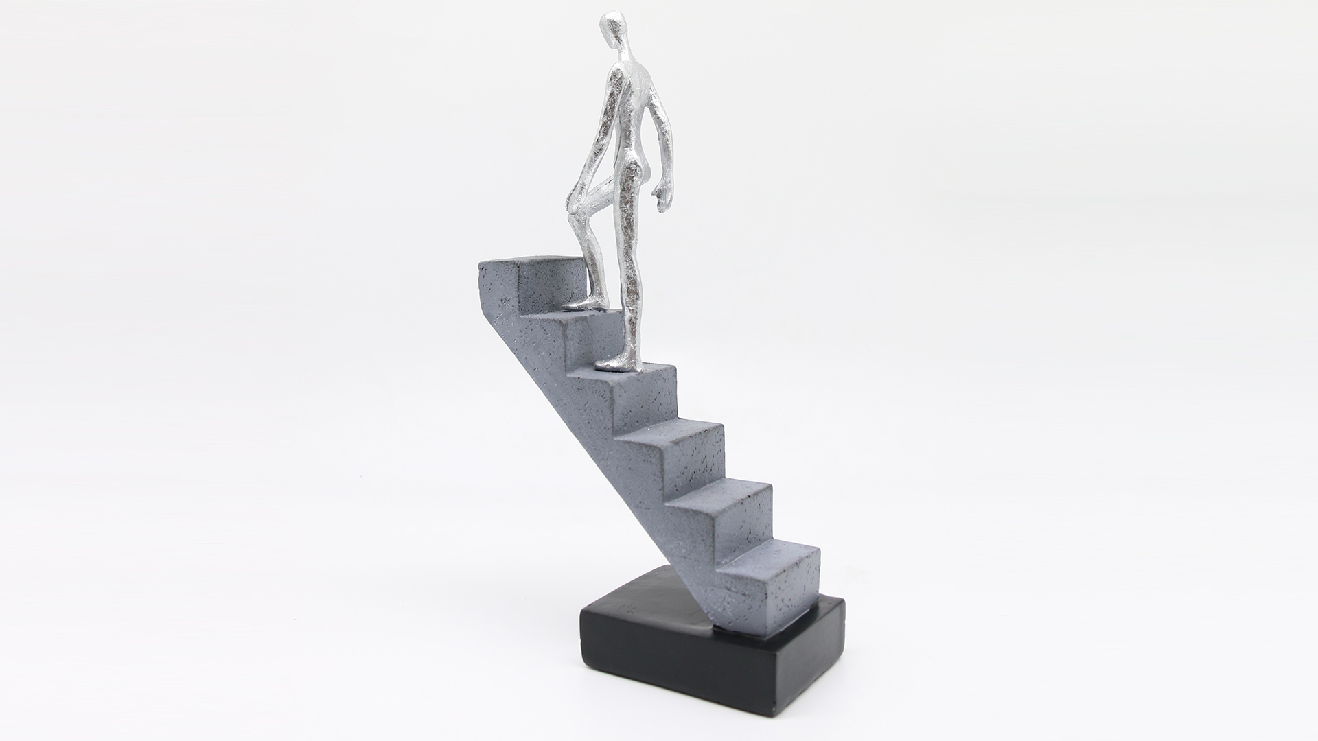 Estatua de Escalera Lukitas en Resina Plateada 11.5'' miniatura 7