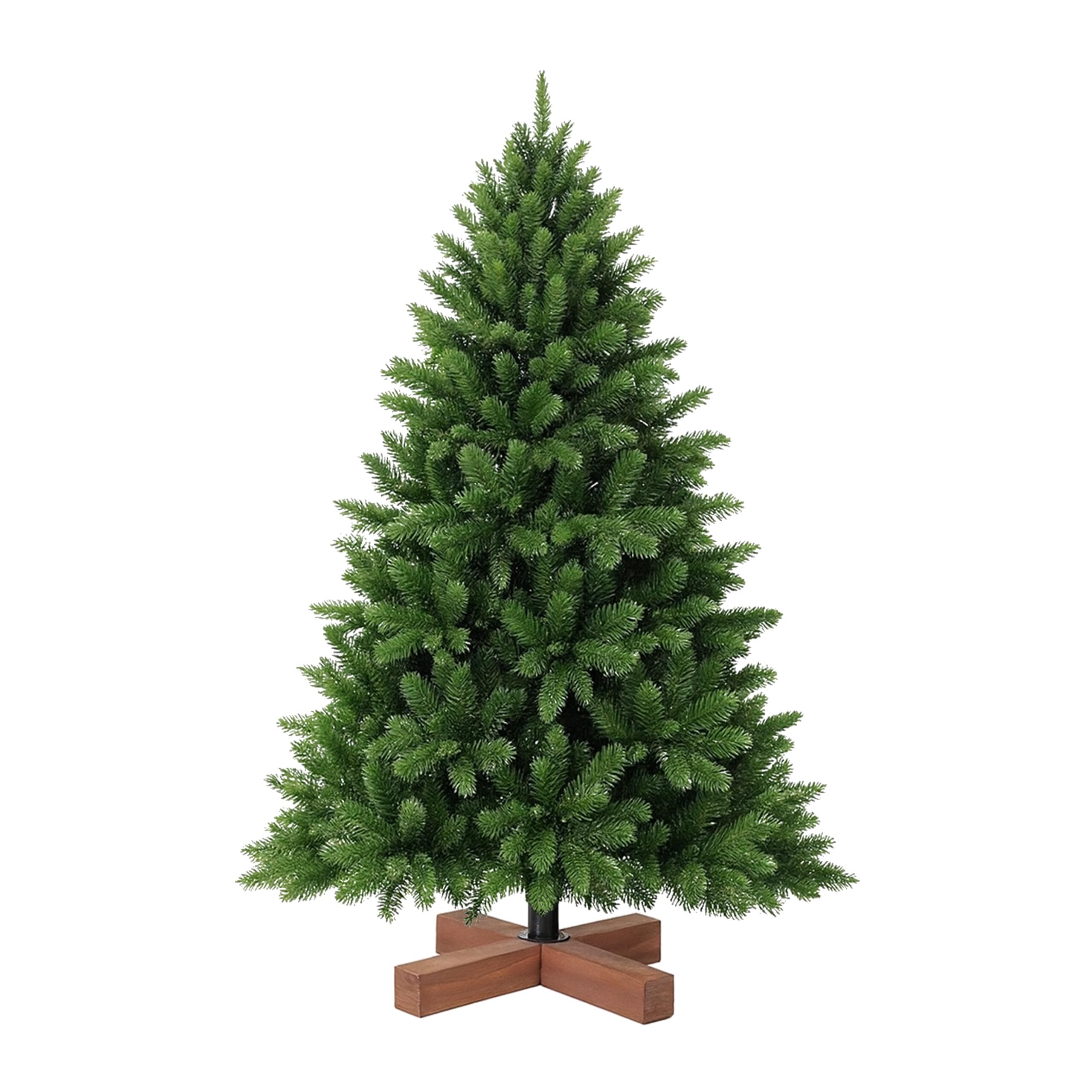 Arbre de Noël Artificiel Relaxdays, 180 cm, Aiguilles en PVC, Support en Bois, Sac de Rangement, Sapin Vert Naturel