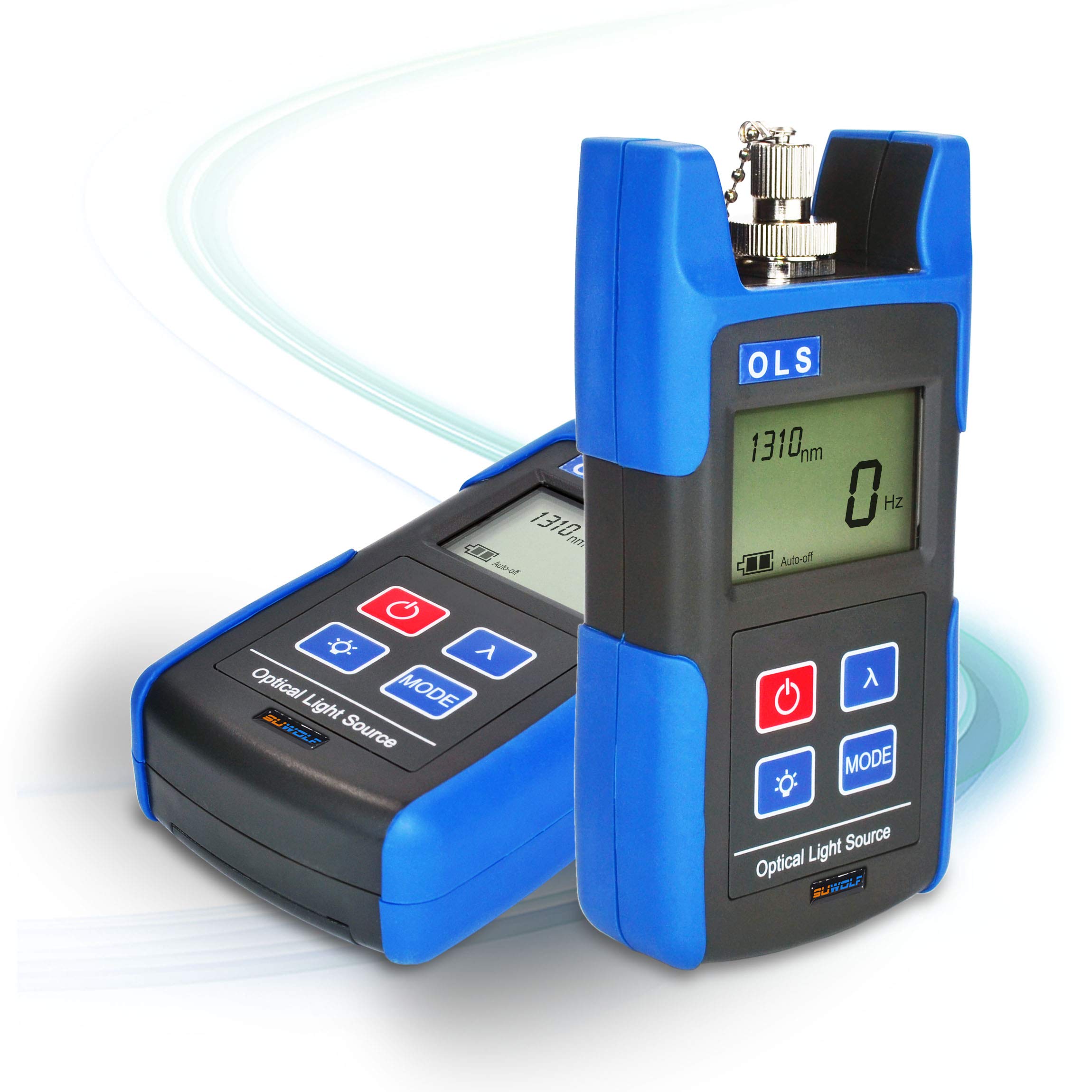 1310/1550nm Mini Fiber Optical Laser Light Source FTTH Alto Rendimiento Probador de Fibra Optica/Fiber Optic Cable Tester Tool con Adaptador SC FC ST Para CCTV/CATV Ingeniería de Mantenimiento