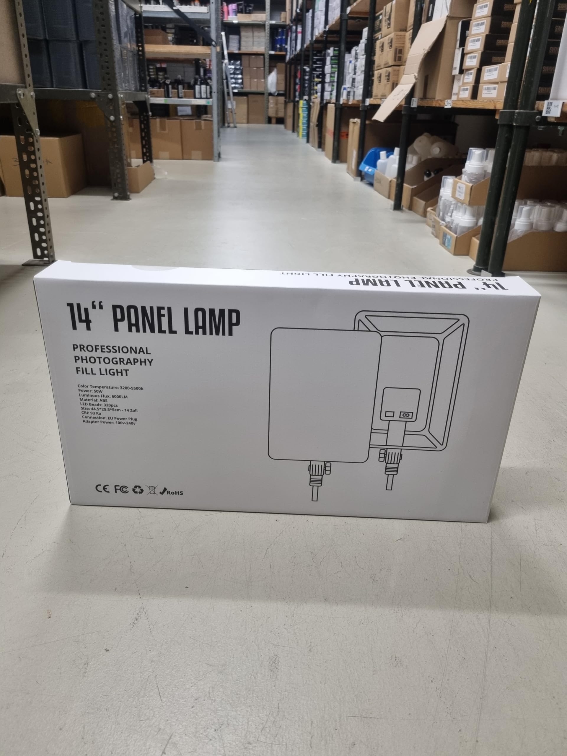 Lampada a pannello LED da 14 pollici senza treppiede, luce da studio, treppiede in alluminio diffuso, per video, trucco, fotografia, TikTok