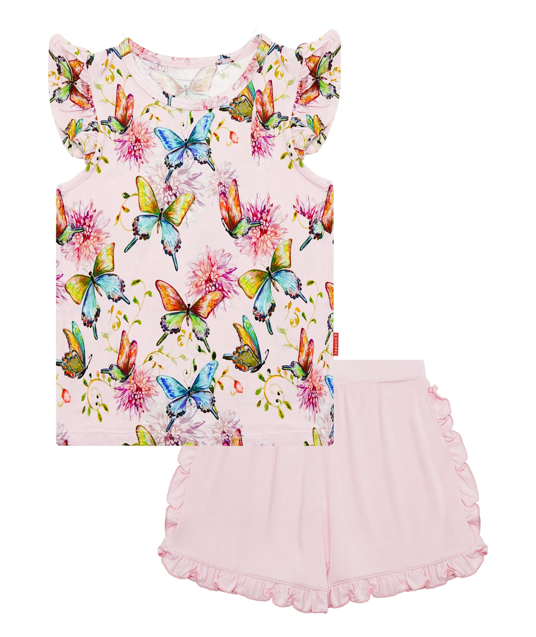 Bamboo Viscose Toddler Girls Summer Outfits Shorts Set 2-6Y