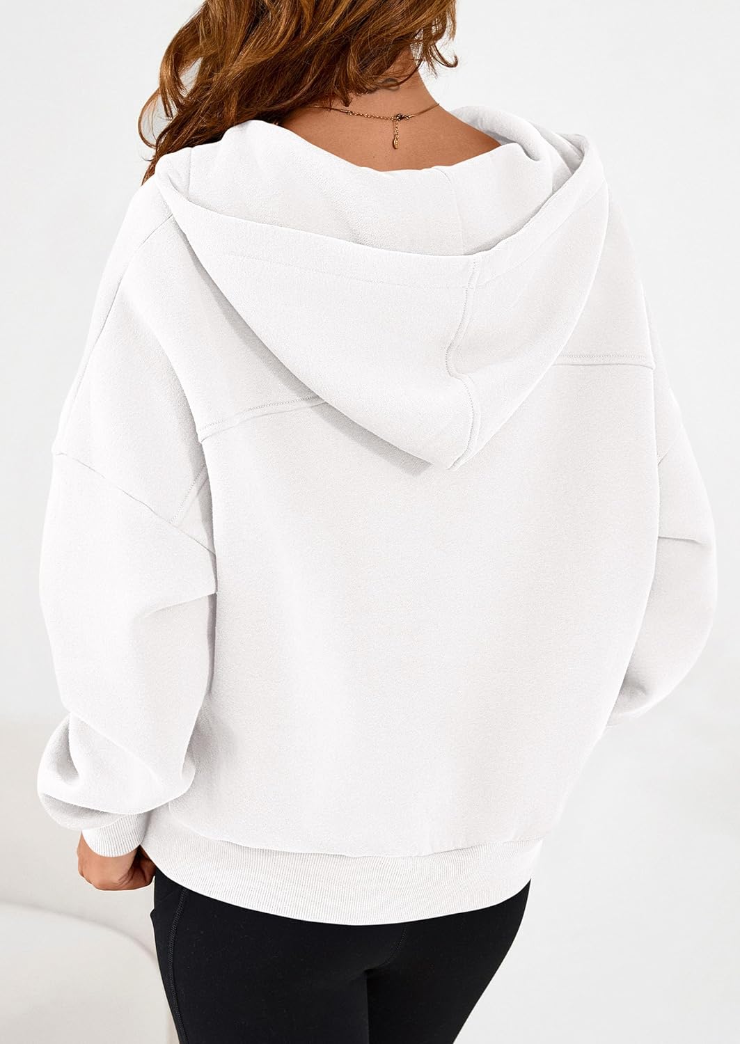 PRETTYGARDEN Womens Hoodies Cropped Fleece Sweatshirts 2025 Fall Fashion Quarter Zip Pullover Long Sleeve Tops Winter Clothes - Image 4