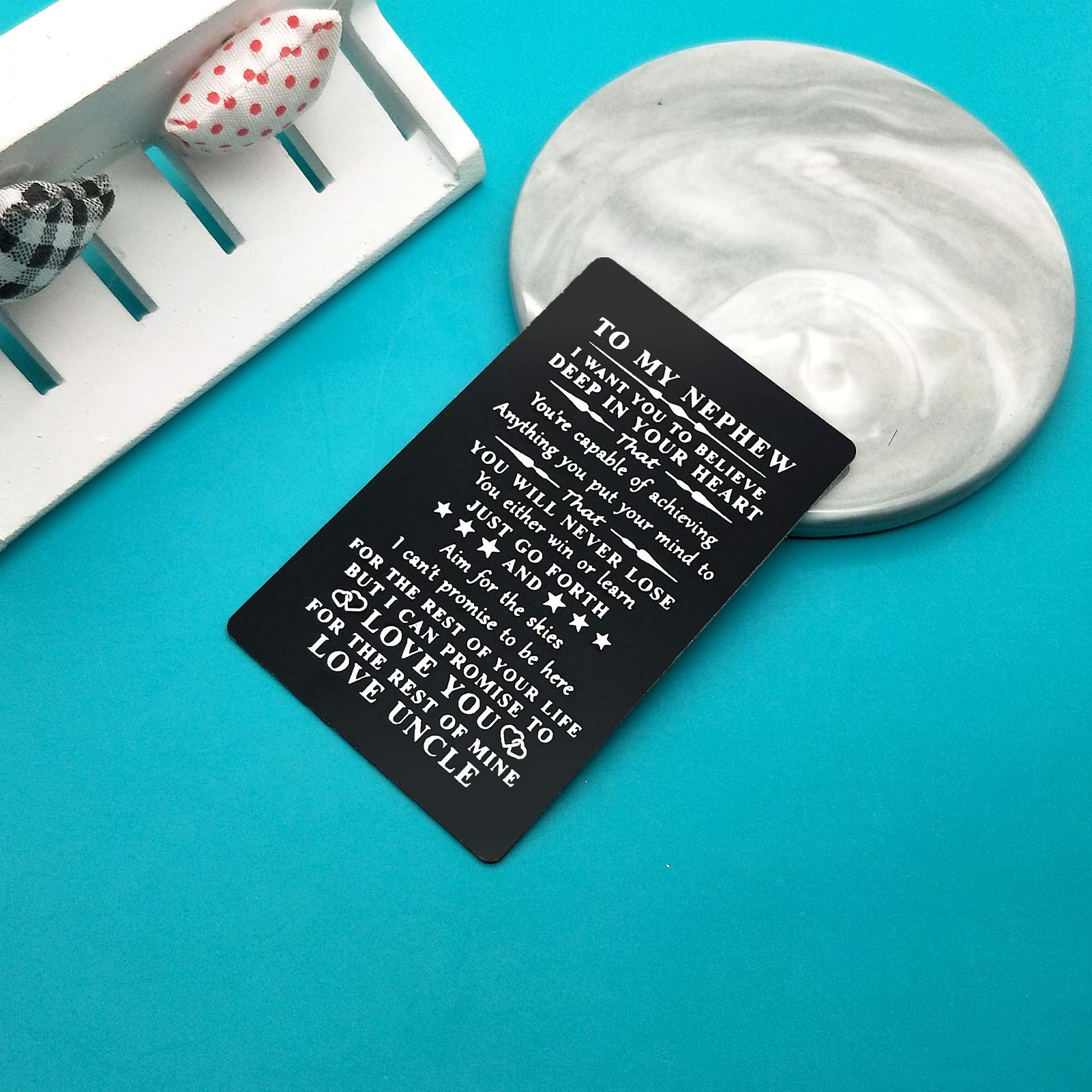 Carte D'Insertion De Portefeuille Pour Neveu,Cadeau D'Anniversaire,Cadeau De Remise De Diplôme