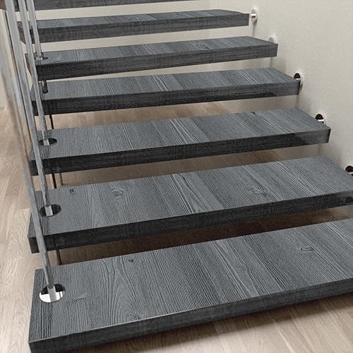 Miniatura 7 de LiKiLiKi Papel tapiz de grano de madera natural gris para despegar y pegar papel de contacto con mostrador gris autoadhesivo extraíble decoración