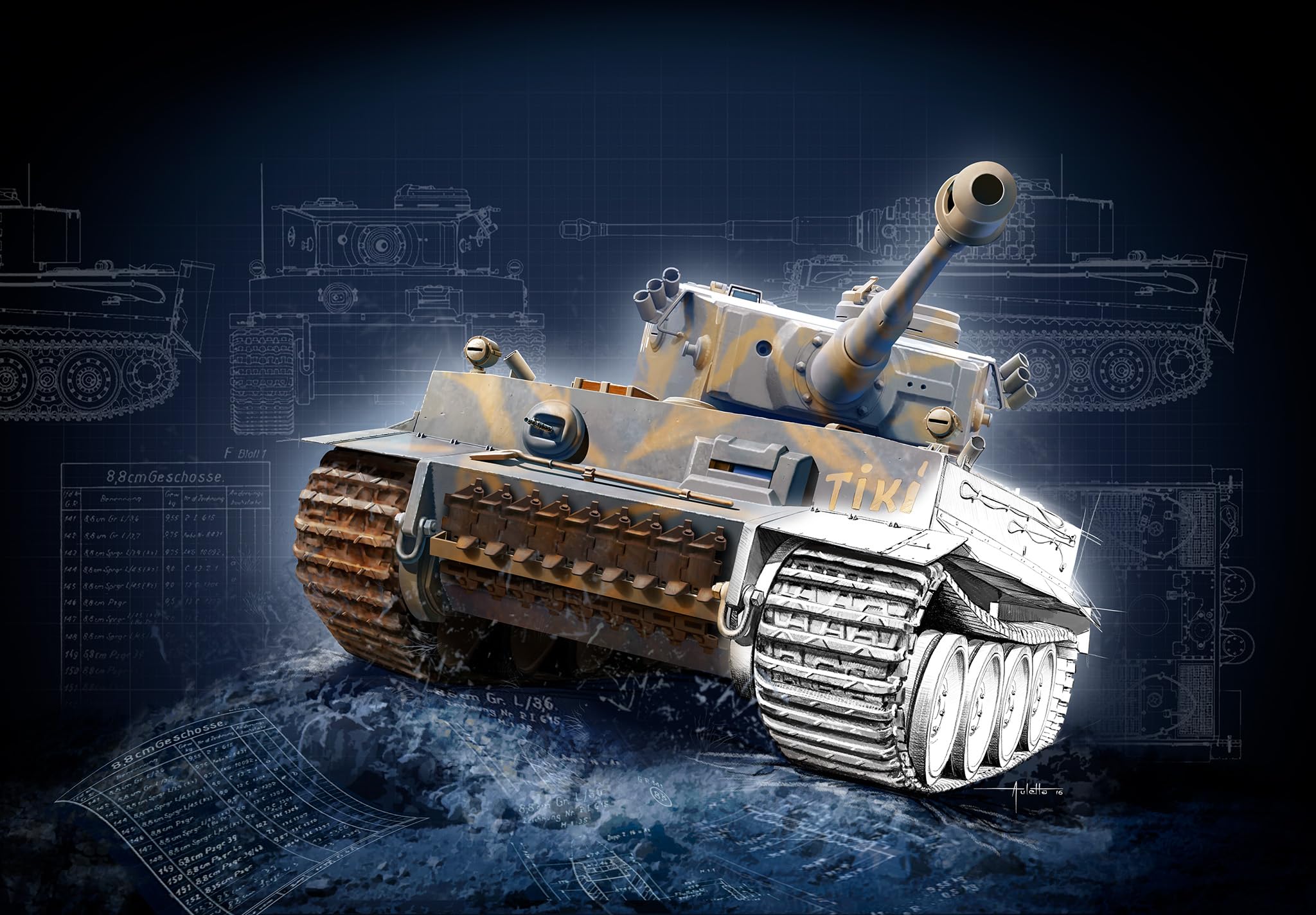 Revell Set de regalo 05609 PzKpfw. VI Tiger I Ausf. E Tank, escala 1:72, kit de modelo de plástico sin construir con accesorios