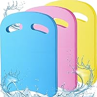 Sosation Kids Swim Kickboard 3-Pack - EVA Foam Training Boards for Beginners, Anti-Slip Pool Float Aid Blue/Yellow/Pink