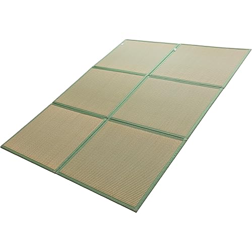 MAXYOYO Japanese Tatami Mat 100% Rush Grass Portable Folding Mat Futon Mattress Firm Traditional Floor Bed 79"x60"x0.47"