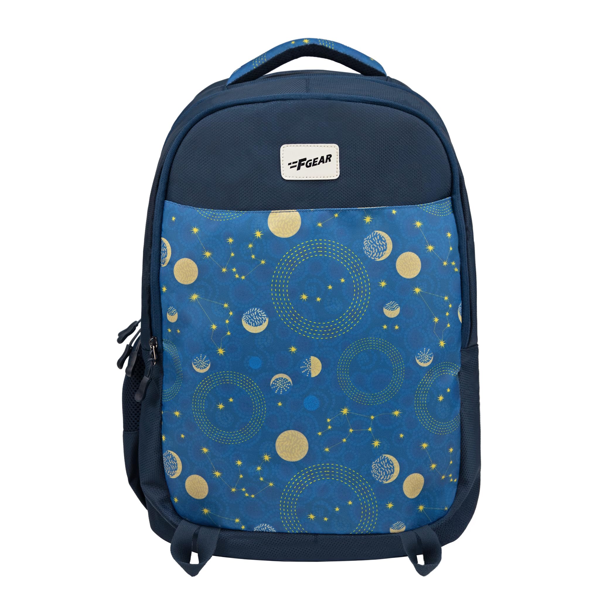 Ryto Navy Blue 35L School Backpack with 3 Spacious Compartments, 1 Front Pocket & Side Bottle Holder, Airflow Padded Back, Lightweight & Durable Bag for School, Tuition, Travel and Work-image-15