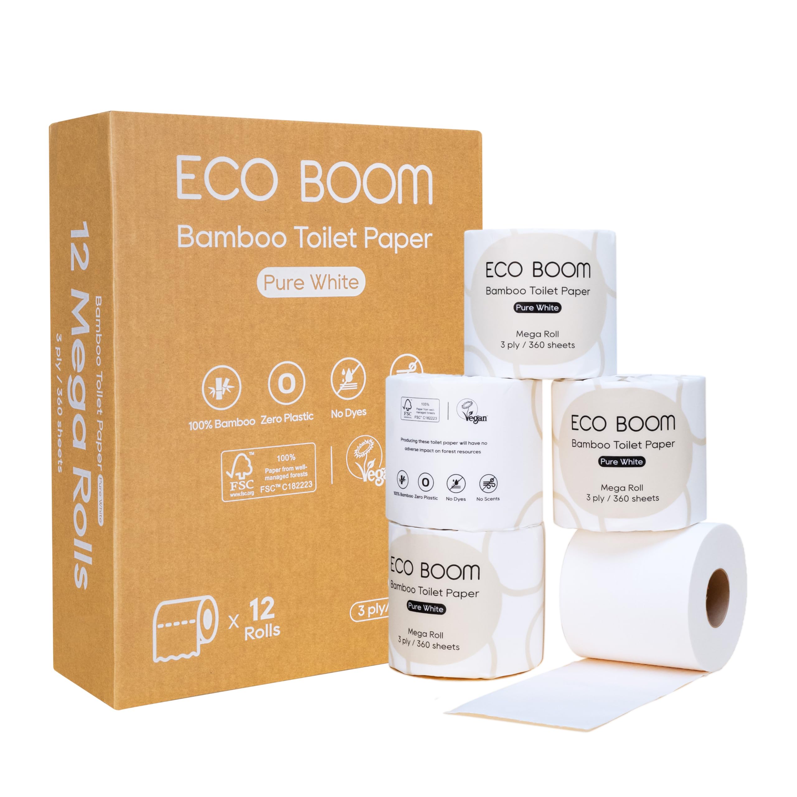 ECO BOOM Bamboo Toilet Paper