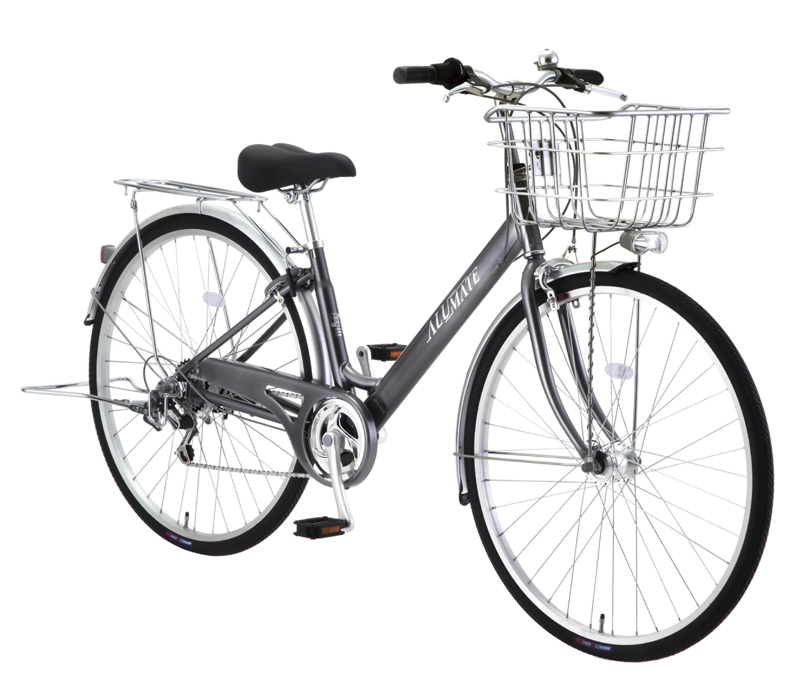 J562 ★小キズサビ多少有り★軽快自転車★ALUMATE★6段★LEDオート★27インチ Amazon | 【完全組立済配送】ALUMATE アルメイト 27インチ アルミ