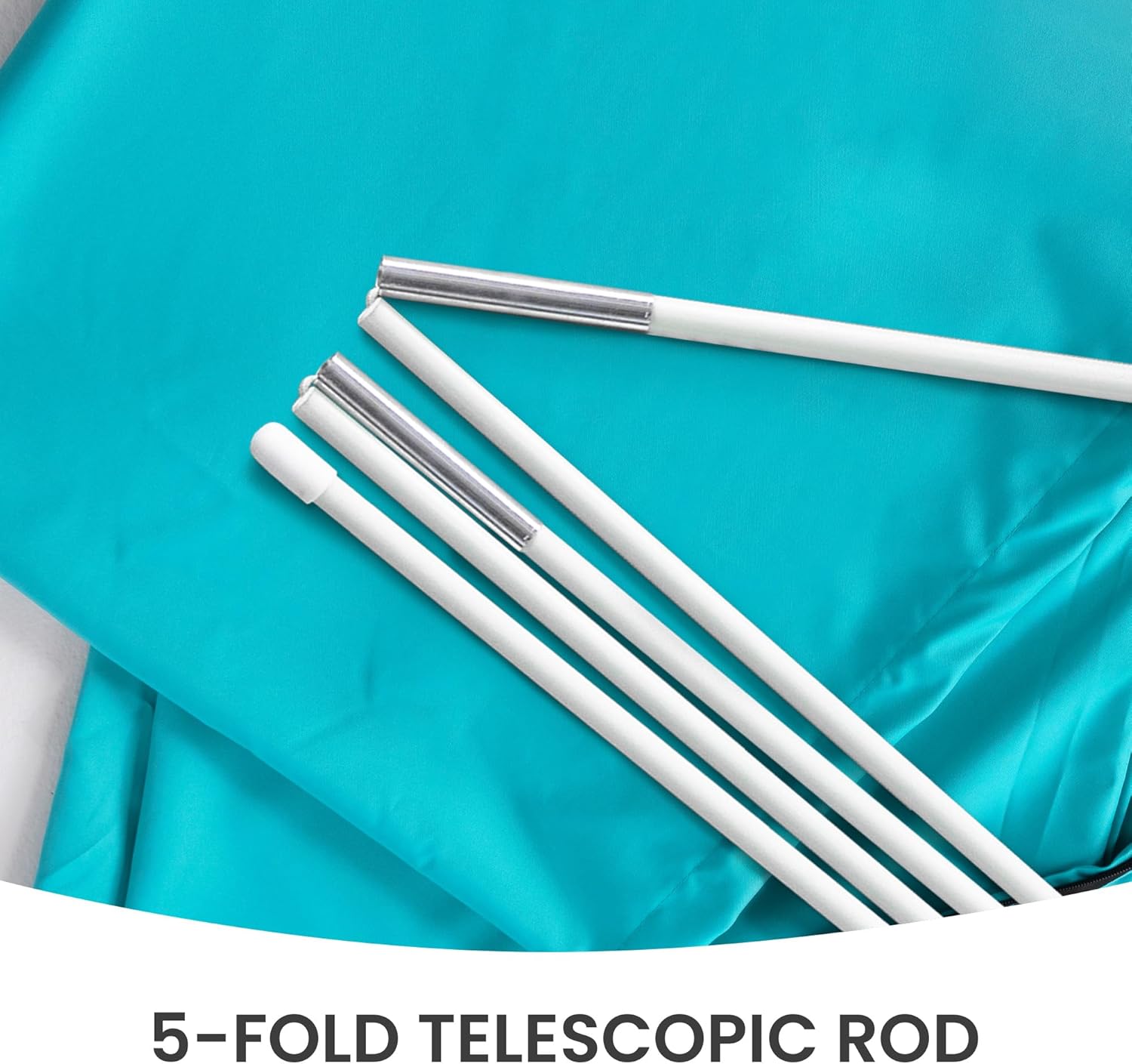 Patio Cantilever Umbrella Cover Outdoor Offset umbrellas Covers with Zipper and Rod UV Resistant Waterproof for Pool Deck Garden, Turquoise