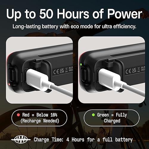 Miniatura 7 de Knog Blinder Link - Luz trasera de 100 lúmenes, 50 horas de funcionamiento, indicador de batería baja, potente luz para bicicleta