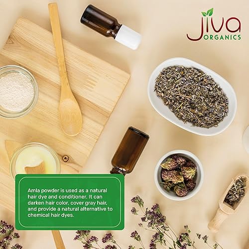 Miniatura 5 de Jiva Organics Polvo orgánico puro de bayas de Amla, 7 onzas, grado alimenticio y sin OMG, para cocinar y cuidar la belleza