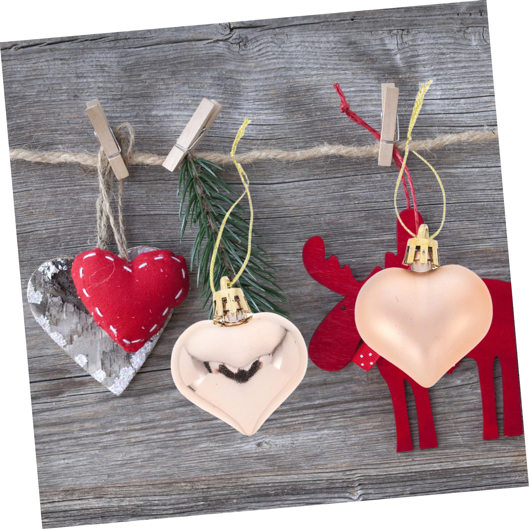 Alipis 5 Sätze 5 Sets Valentinstag Dekoration Behänge Weihnachtsschmuck Weihnachts Mittelstücke Weihnachtsdekoration Weihnachtsschmuck Weihnachtsbaum Valentinstag 24 Stück * 5