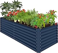 Vista 25 de Best Choice Products Cama de jardín elevada de metal para exteriores de 6 x 3 x 2 pies, maceta de raíces profundas para verduras, flores, hierbas