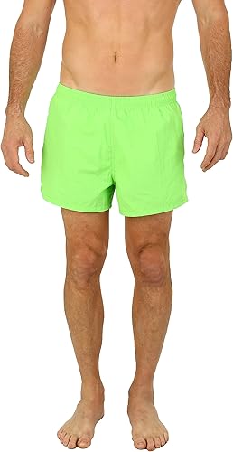 Traje de baño básico para hombre, Negro, S