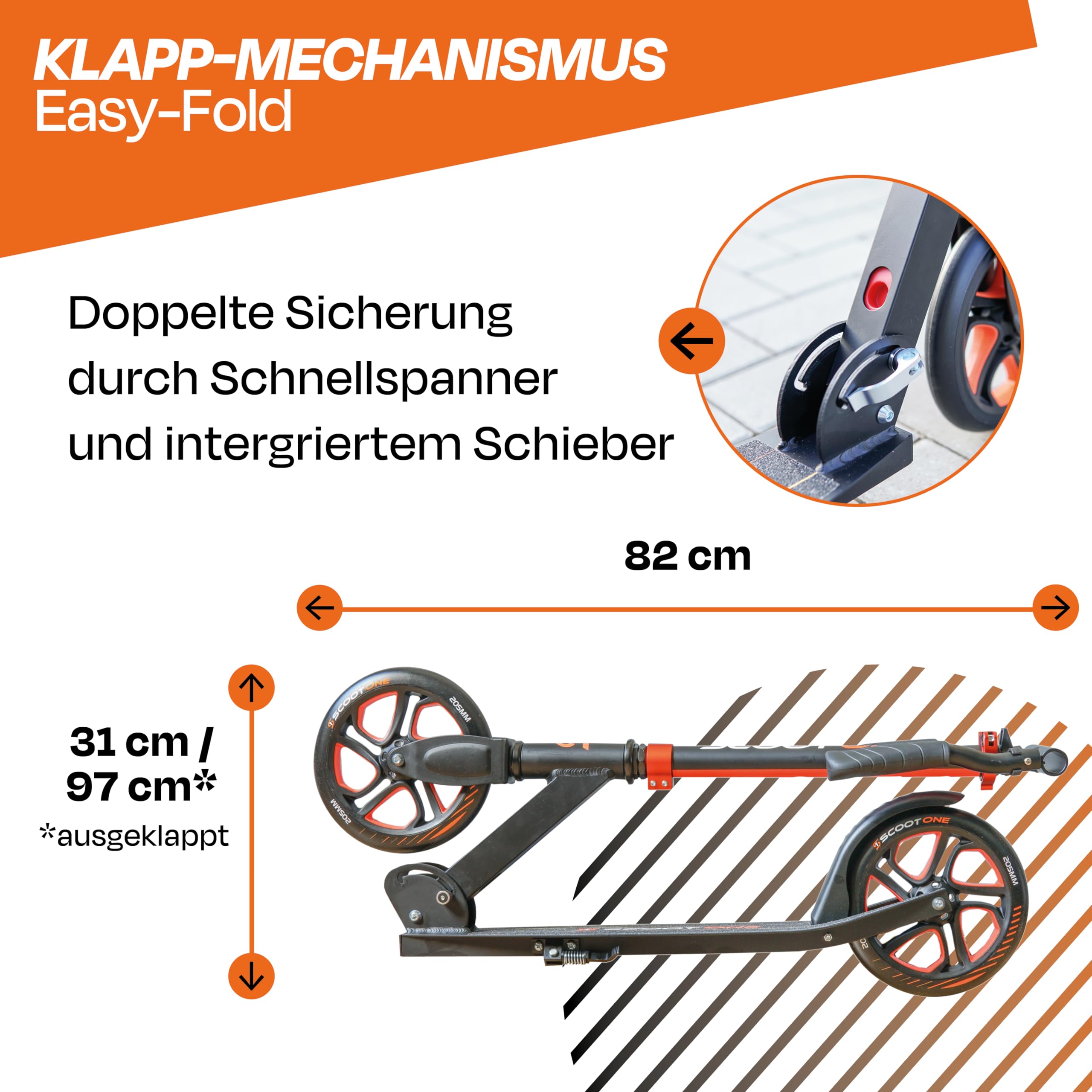 Aluminium Scooter S 1 / S 2 – höhenverstellbarer Aluminiumroller Scooter Roller ABEC 7