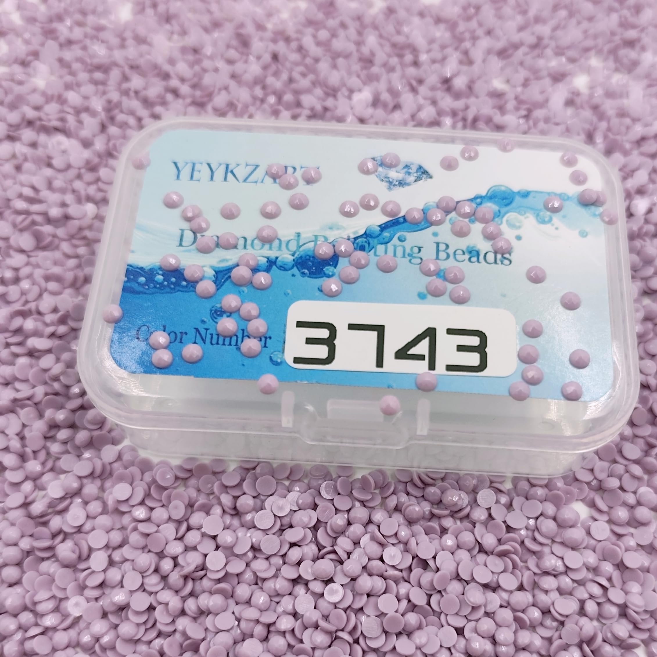 YEYKZART 3743 Diamond Painting Replacement Round Diamonds Beads Rhinestones Accessories for Diamond Art Missing Color 3500 PCS — image 1