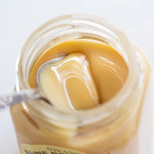 Miniatura 5 de Miel de flores silvestres cruda y sin filtrar de cisne, cremosa, sedosa, gourmet, incluye cera de abejas, polen, enzimas, tarro de vidrio de 16