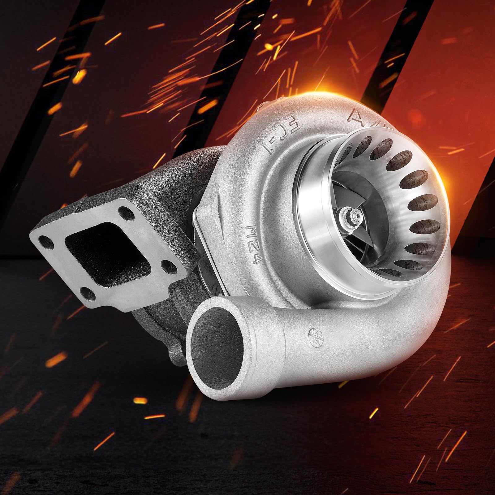 VEVOR Kit Turbocompressore per Motore con Kit Guarnizioni, Parte Tubo Sostituzione Turbocompressore Motore Auto, Compatibile con Cilindrata da 2,5 L a 6 L, Turbocompressore Motore in Lega K418
