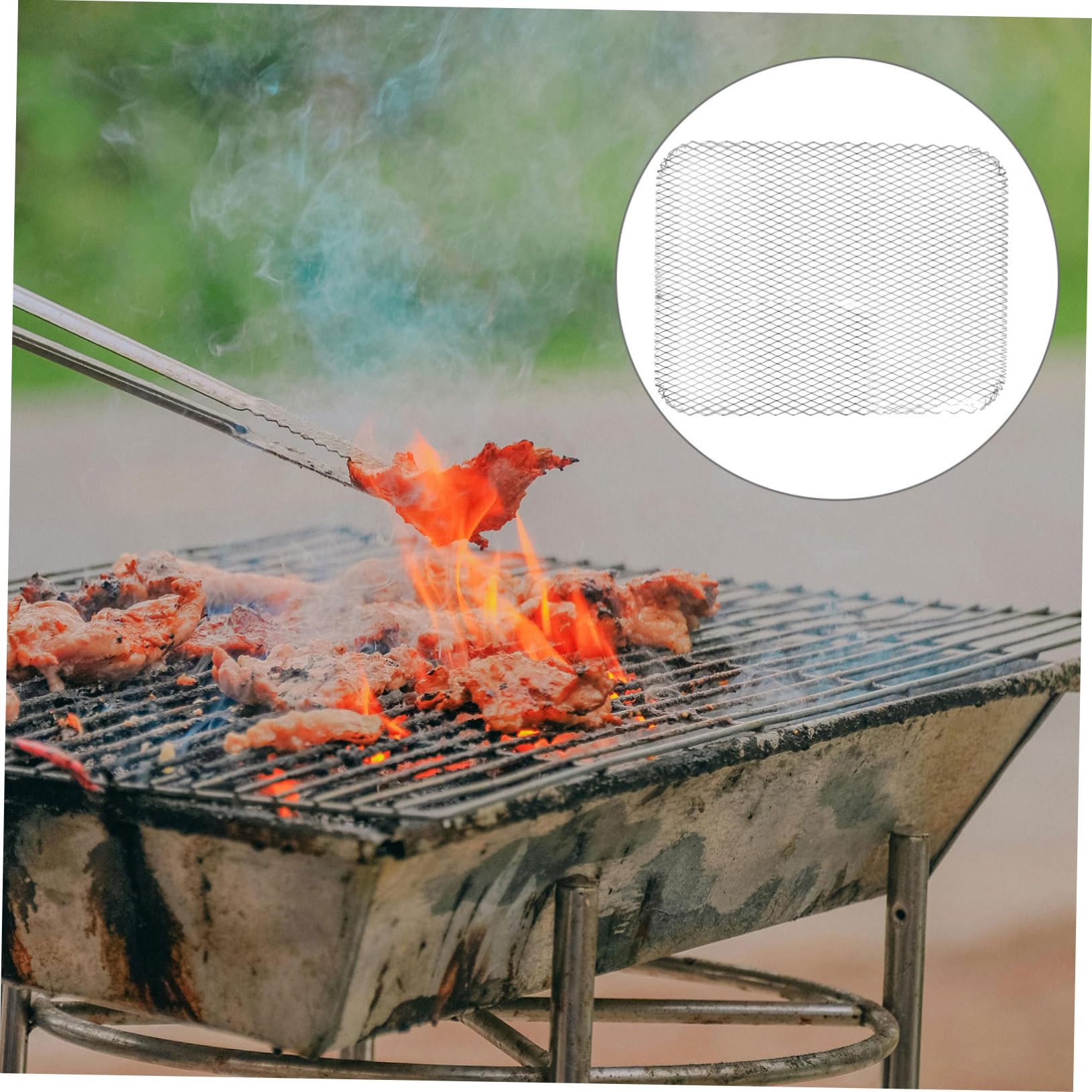 10 szt. nieprzywierających mat siatkowych do grilla, odporne na wysokie temperatury, aluminiowe wkładki do grillowania wewnątrz i na zewnątrz, idealne do gotowania i łatwego czyszczenia
