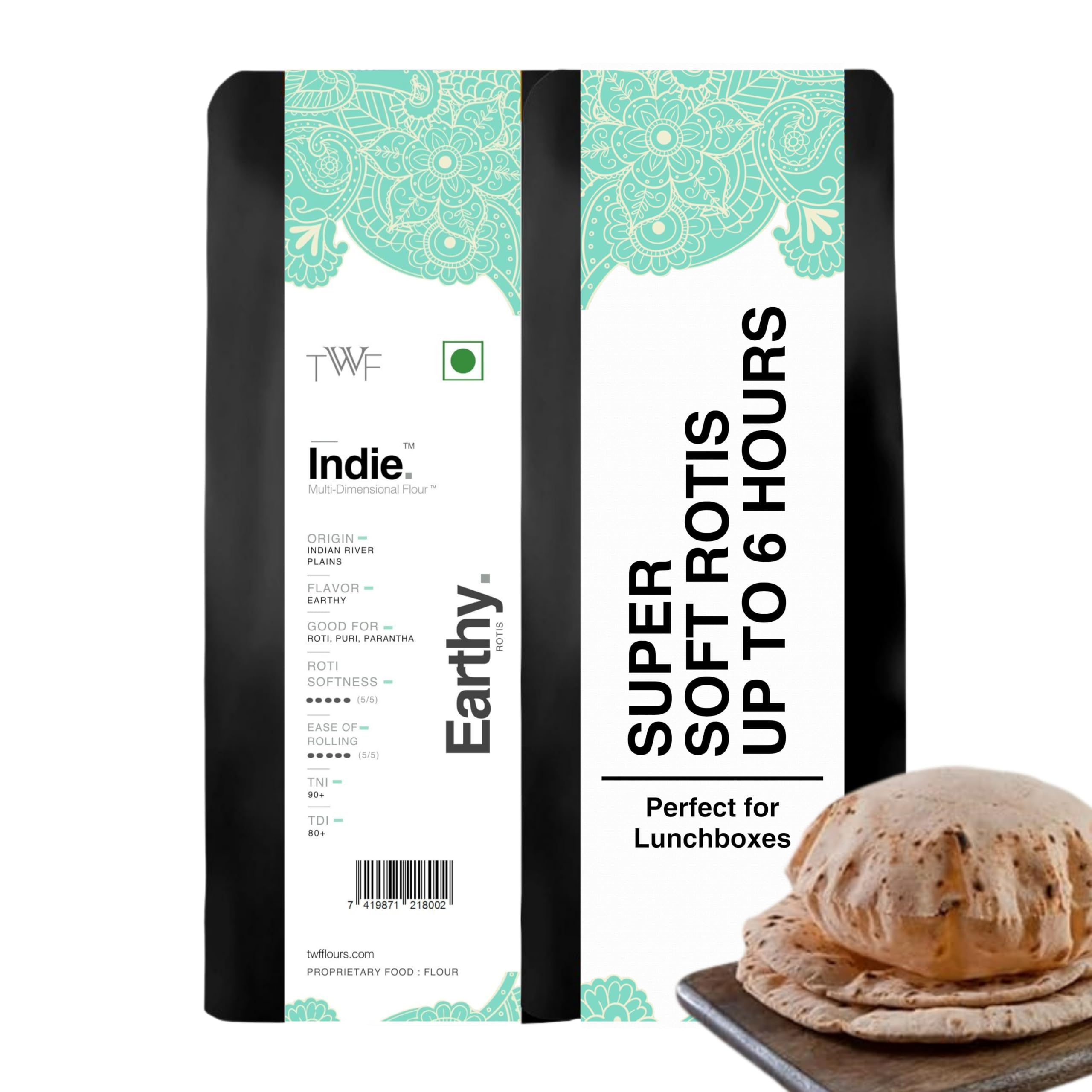 Indie Wheat Flour | 5kg | Organic Wheat | From Indo-Gangetic Plains | High Protein & Fibre | No Bleach | No Preservatives | No Artificial Flavor | Rich in Micro-nutrients | Guilt Free Rotis