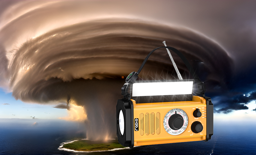 Emergency Weather Rado, 8000mAh AMFM NOAA Weather Alert Rado, Solar - View #11