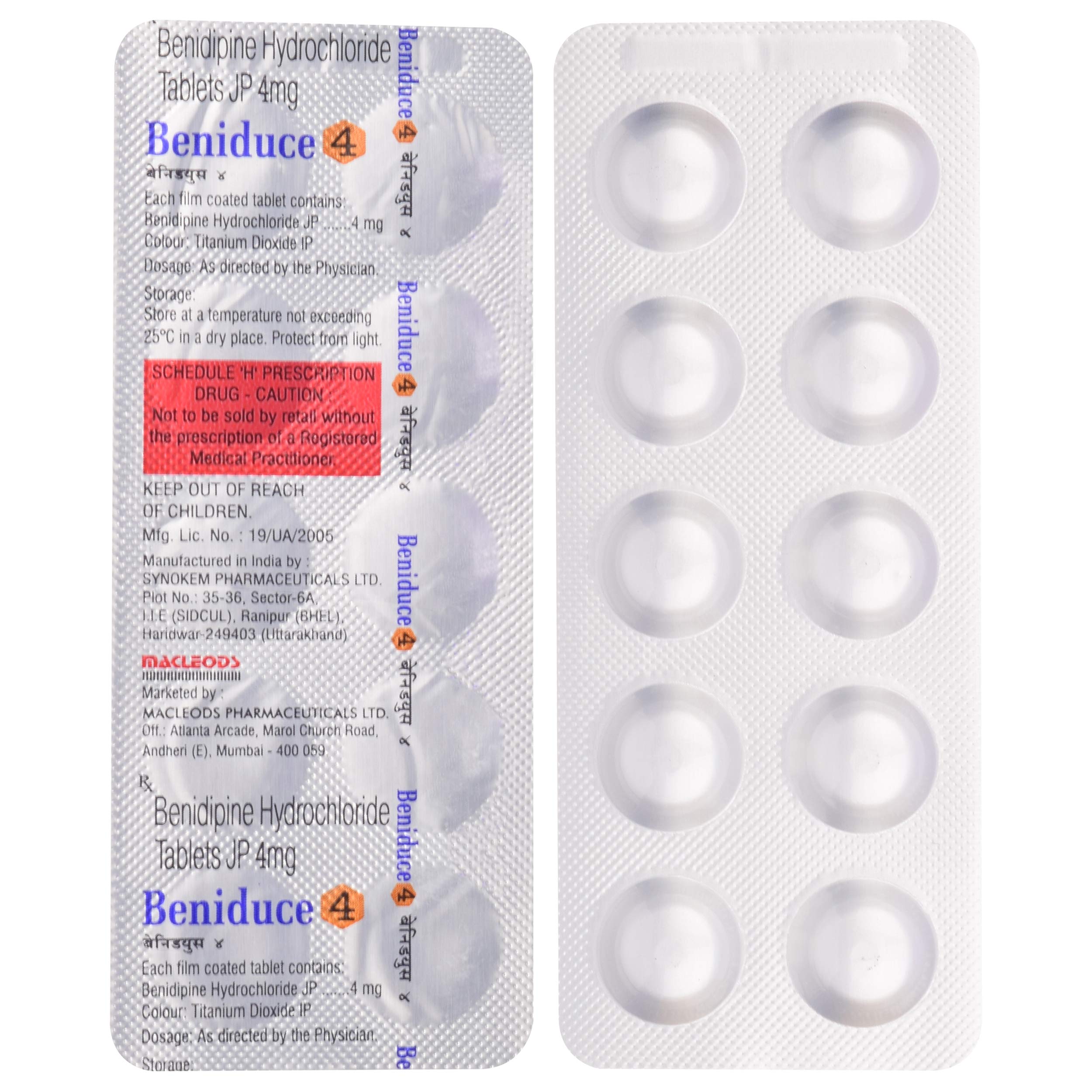 Beniduce 4 - Strip of 10 Tablets