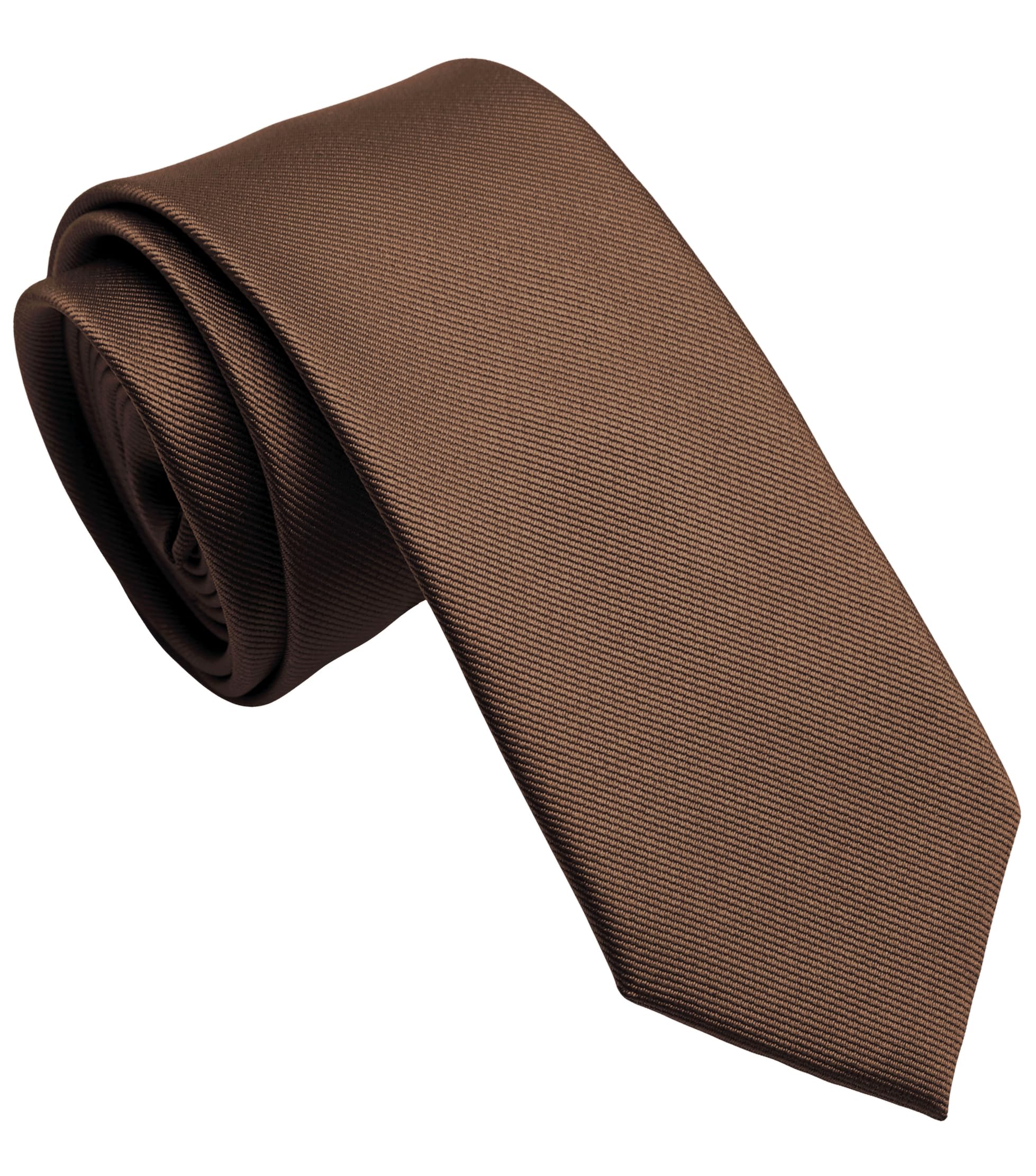 Skinny Ties for Men, 2.5-Inch Slim Neckties, Solid Color Packs